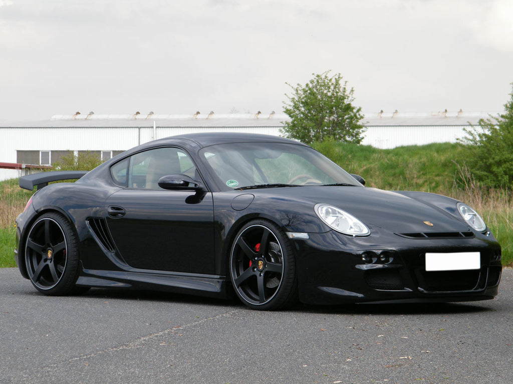 Seitenschweller aus GFK für Porsche Cayman und Boxster 987, Ingo Noak Tuning, seitliche Karosserieanpassung, sportliches Design