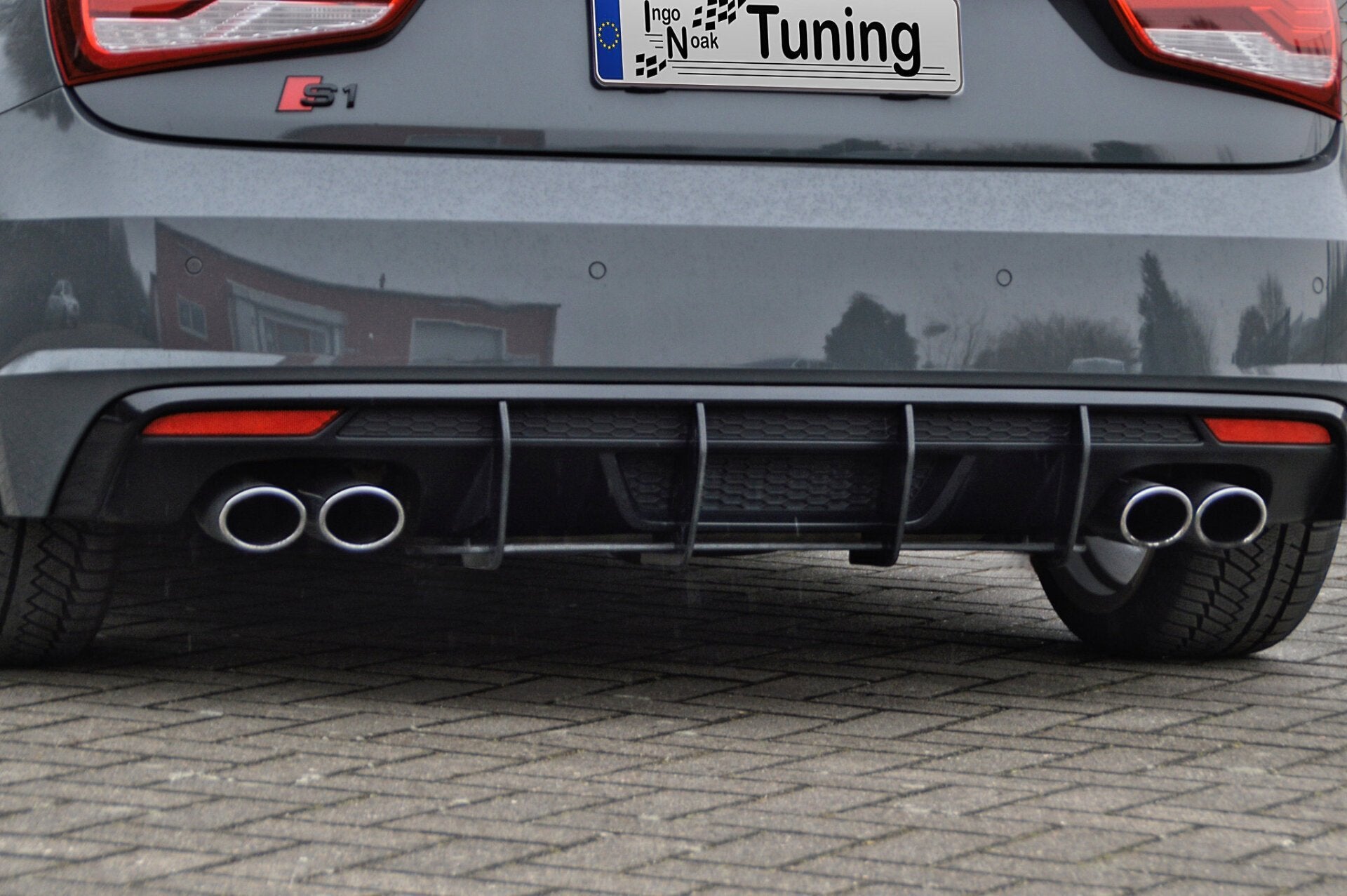 Racing Heckansatz Heckeinsatz Diffusor für Audi S1 8X - Ingo Noak Tuning
