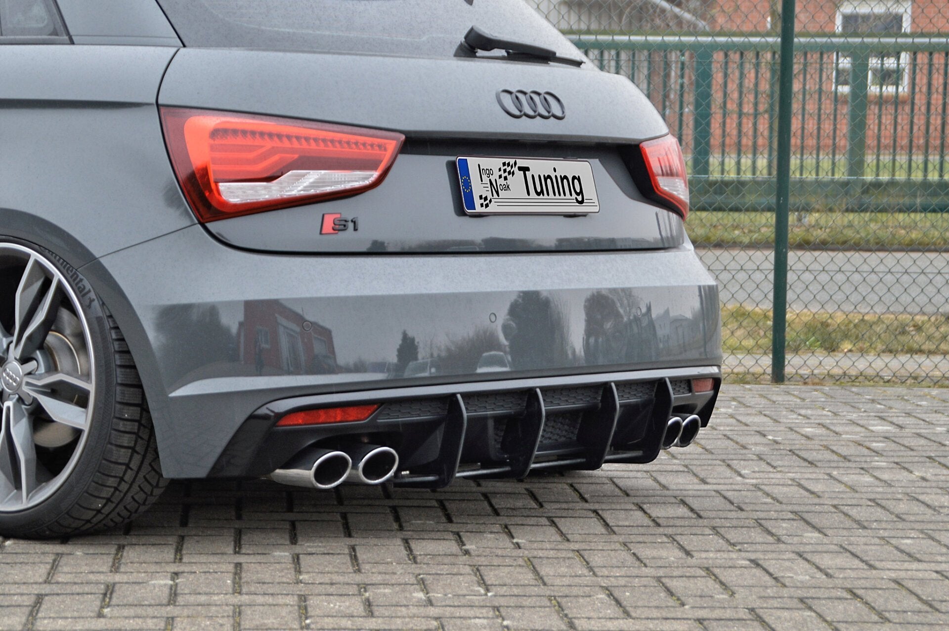 Racing Heckansatz Heckeinsatz Diffusor für Audi S1 8X - Ingo Noak Tuning