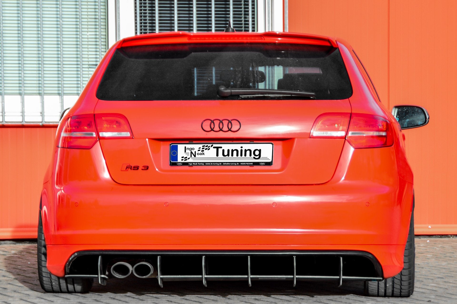 Gefräster Heckansatz V2 mit Finnen für Audi RS3 8PA Bj. 2011-2012 - Ingo Noak Tuning