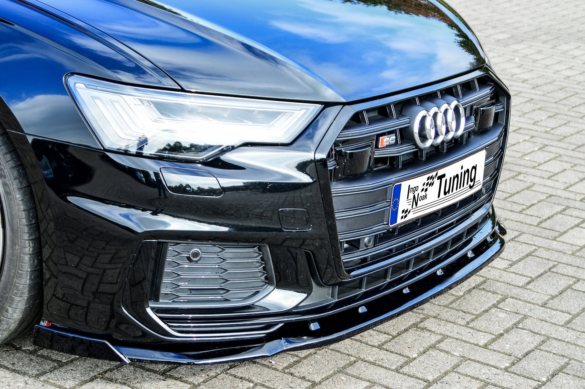 Cup Frontspoilerlippe mit Wing für Audi A6 S-Line + S6 4K C8 ab Bj. 2018- - Ingo Noak Tuning