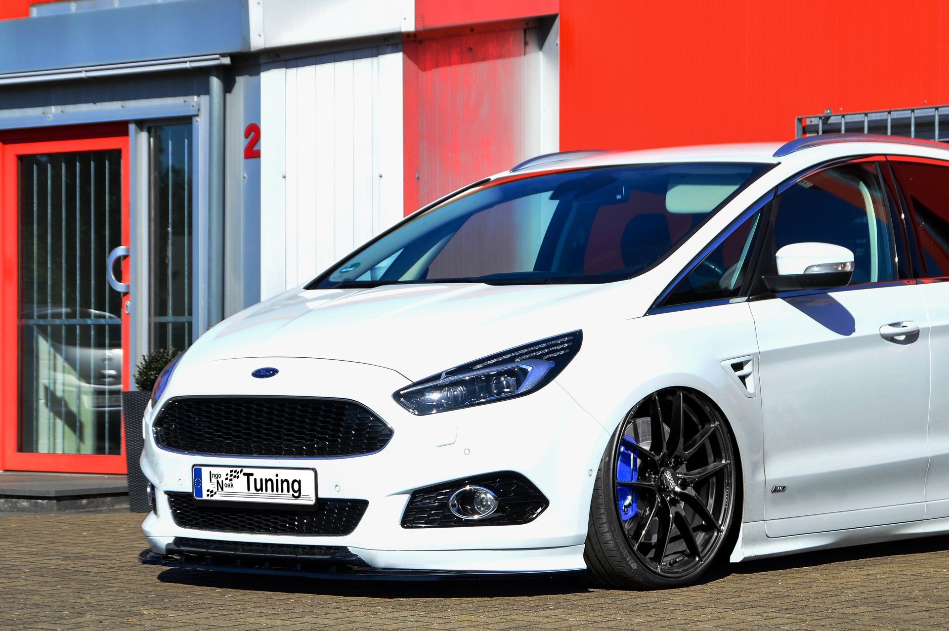 Frontspoilerlippe für Ford S-Max 2 ST-Line, Ingo Noak Tuning, passend für Baujahre 2015-2019, aus Kunststoff gefertigt