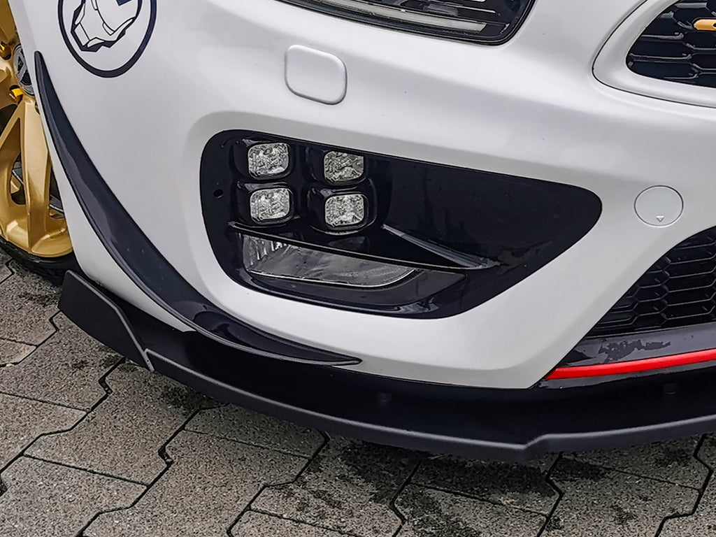 Vordere Spoilerlippe V2 mit Wing für Kia Ceed GT Pro, Ingo Noak Tuning, ab 2013-2018, aus schwarzem Kunststoff