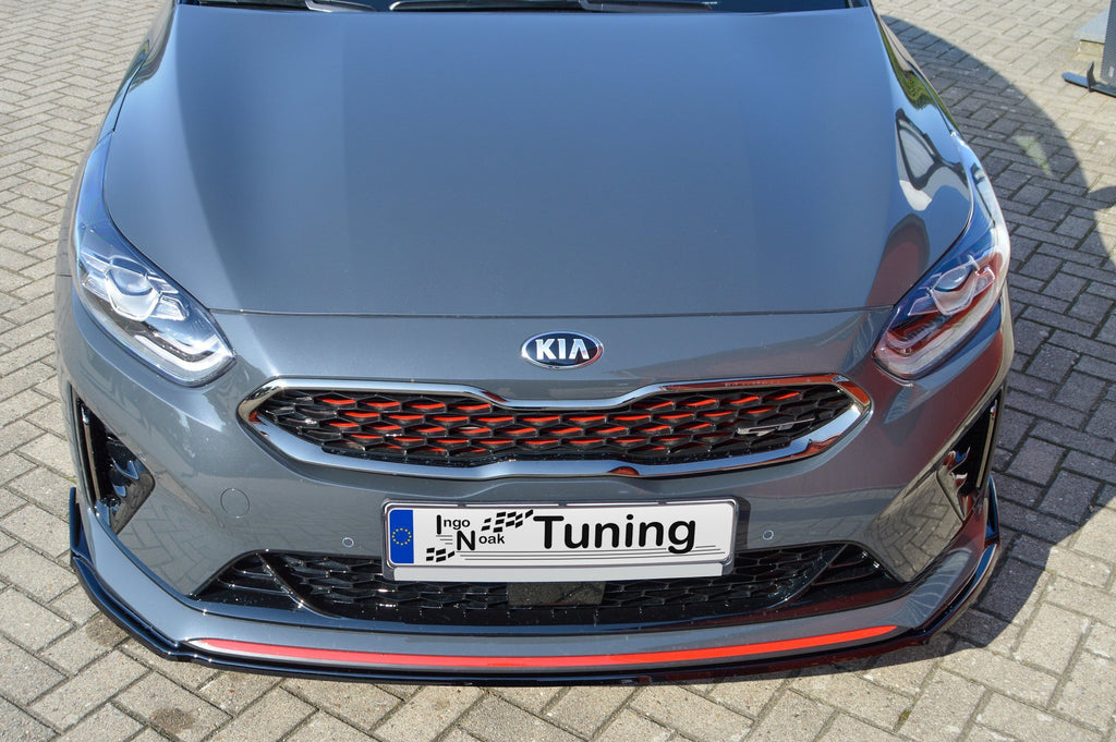 Frontspoilerlippe für Kia Pro Ceed GT-Line, Ingo Noak Tuning, aus Kunststoff, zeigt die aerodynamische Fahrzeugfront.