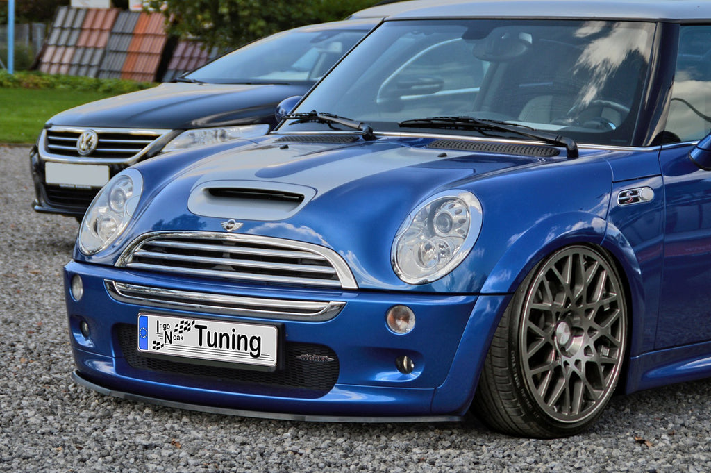 Frontspoilerlippe für Mini Cooper R50 R52 R53, Modelljahr 2001-2006, von Ingo Noak Tuning, sichtbar auf dem Bild.