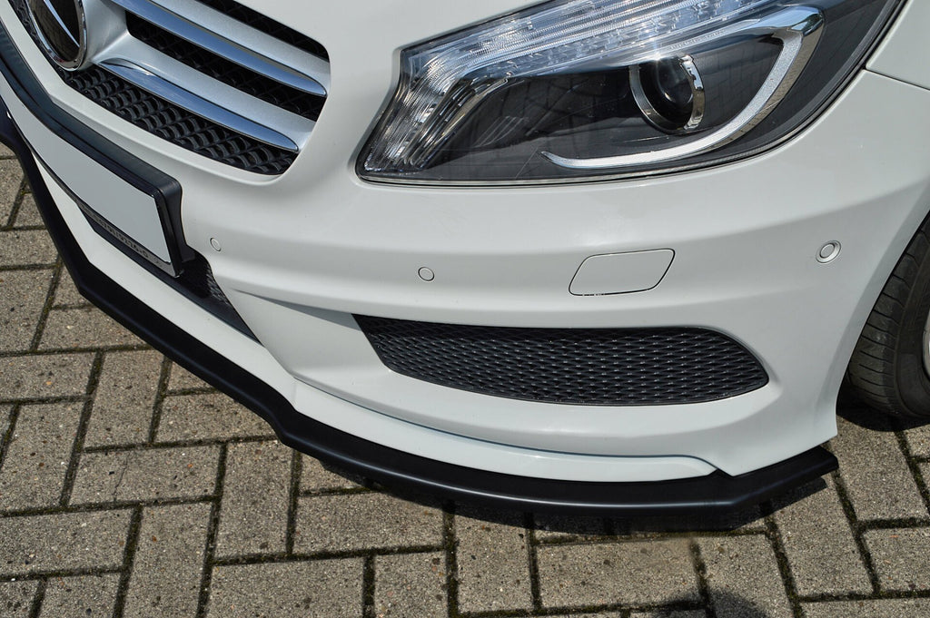 Frontspoiler Cuplippe aus ABS für Mercedes A AMG-Line W176, Tuning-Teil mit ABE, inklusiv Spoilerschwert von Ingo Noak Tuning