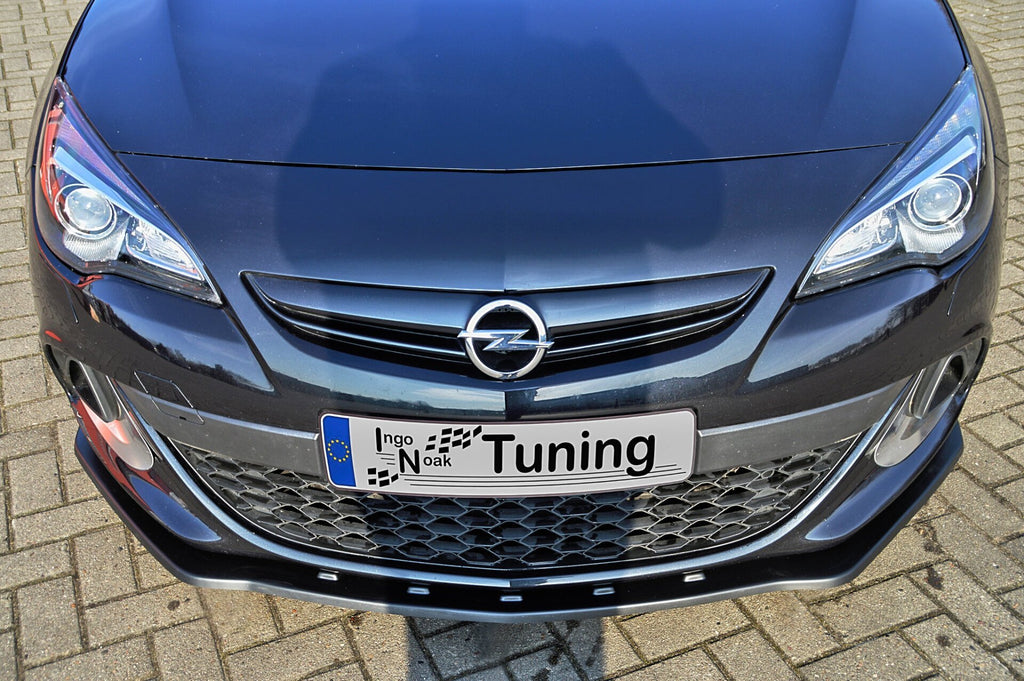 Cup Spoilerlippe für Opel Astra J OPC, schwarze Tuning-Frontlippe aus Kunststoff, von Ingo Noak Tuning, für sportliches Design