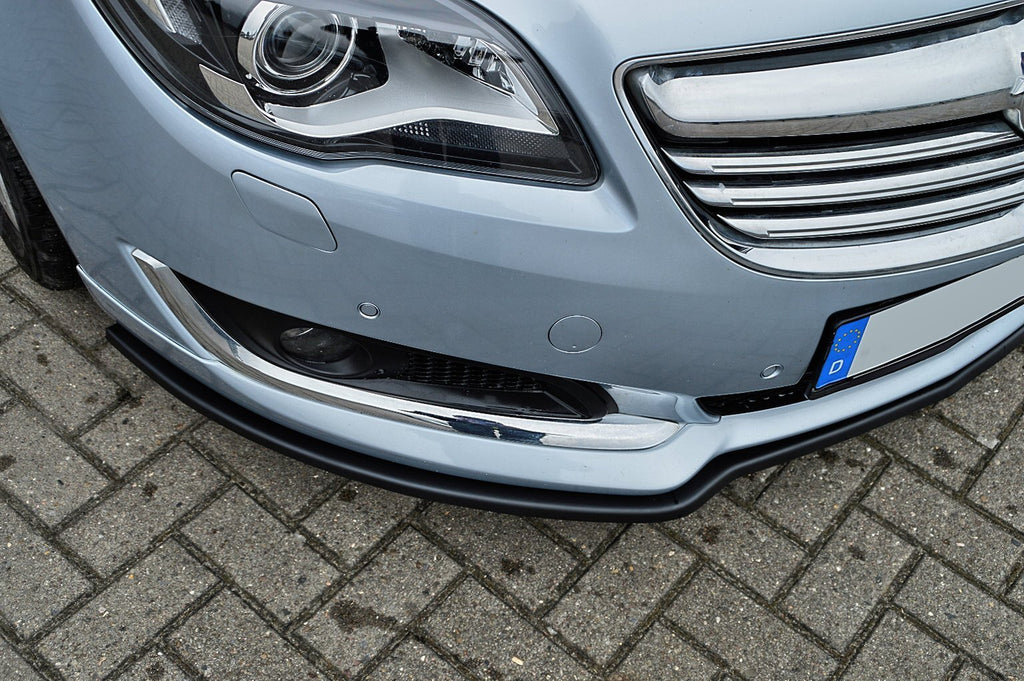 Frontspoilerlippe für Opel Insignia A OPC-Line, Ingo Noak Tuning, aerodynamisches Karosserieteil, sichtbar auf der Seite des Autos