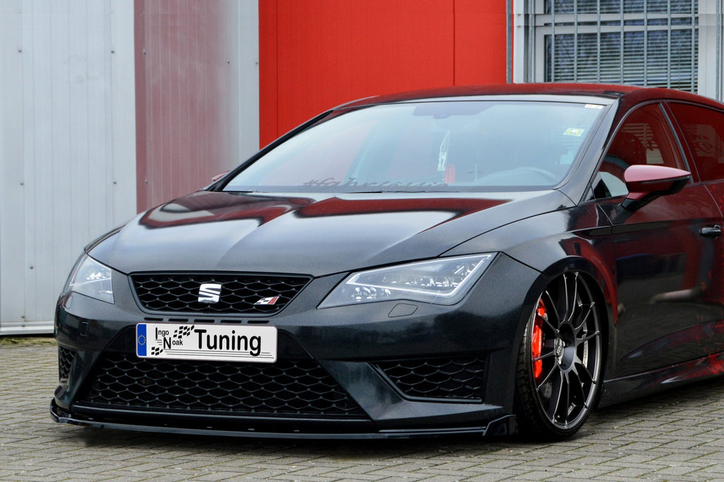 Frontspoilerlippe Phase 2 mit Wing für Seat Leon 5F FR und Cupra, Ingo Noak Tuning, sportliches Autoschmuckstück