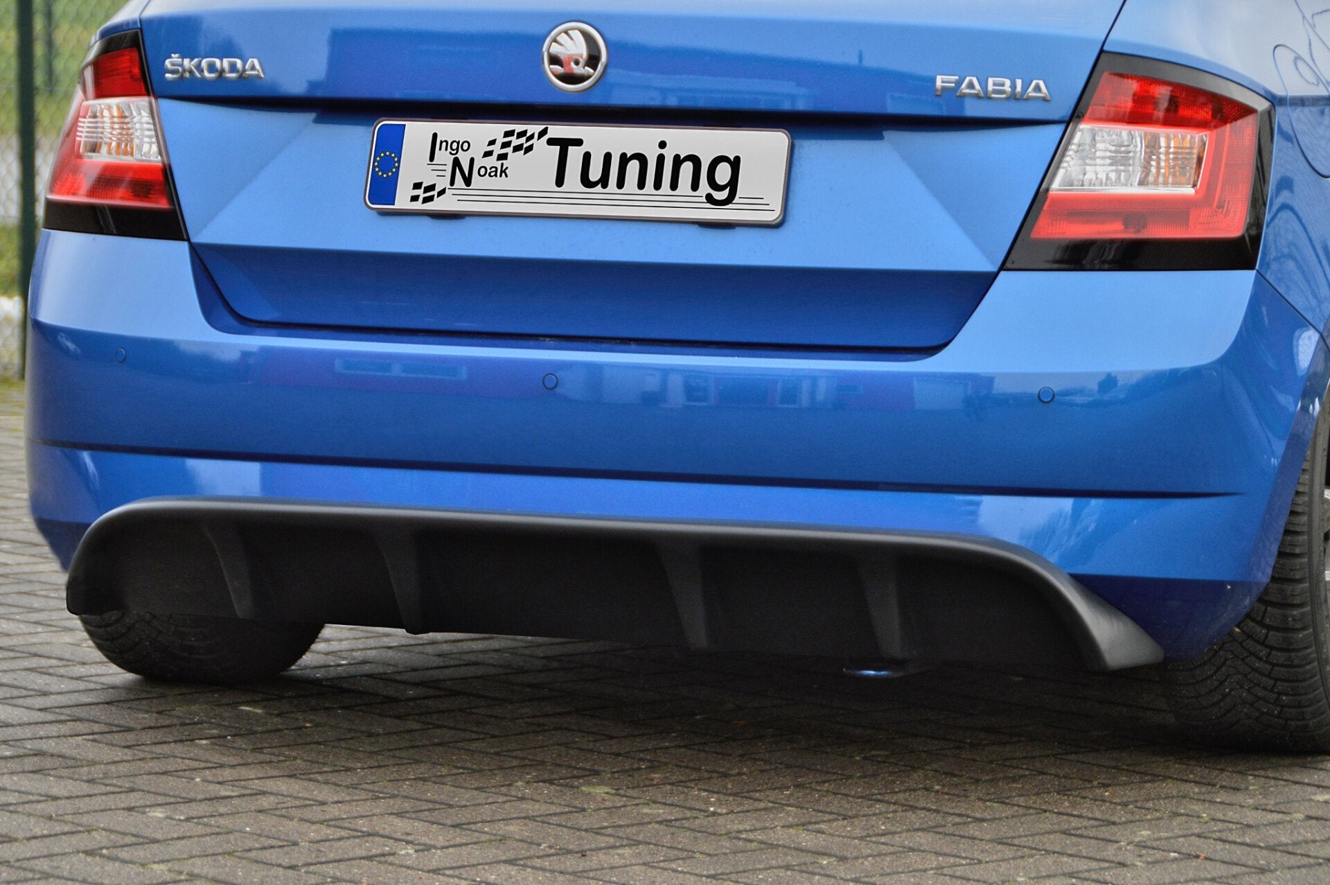Heckdiffusor für Skoda Fabia 3 NJ von Ingo Noak Tuning, aus hochwertigem Material, passend für das Fahrzeugmodell.