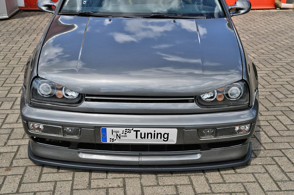 Original VW Golf 3 GTI Frontspoiler mit Cup Spoilerlippe von Ingo Noak Tuning, aerodynamisch und sportlich gestaltet.