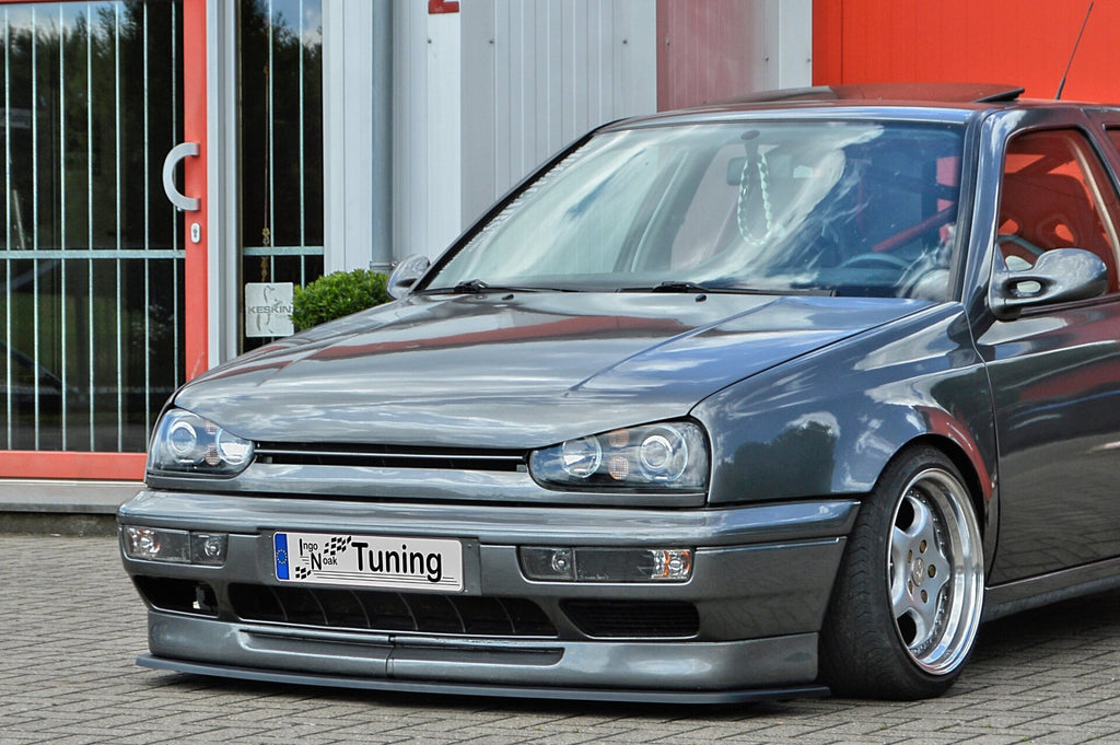 Original VW Golf 3 GTI Frontspoiler mit Cup Spoilerlippe von Ingo Noak Tuning, aus hochwertigem Kunststoff, detailreiche Passform