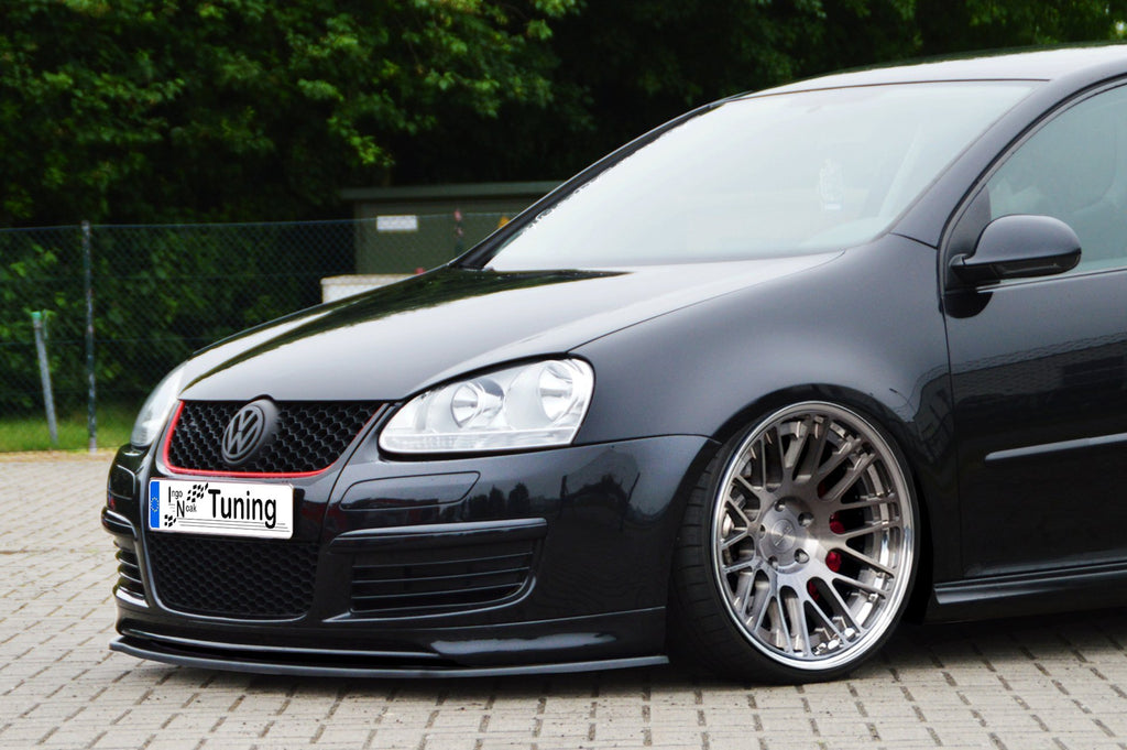 Vordere Spoilerlippe für VW Golf 5 GTI ED.30, Ingo Noak Tuning, aus Kunststoff, zeigt den Frontspoiler im Blickfeld