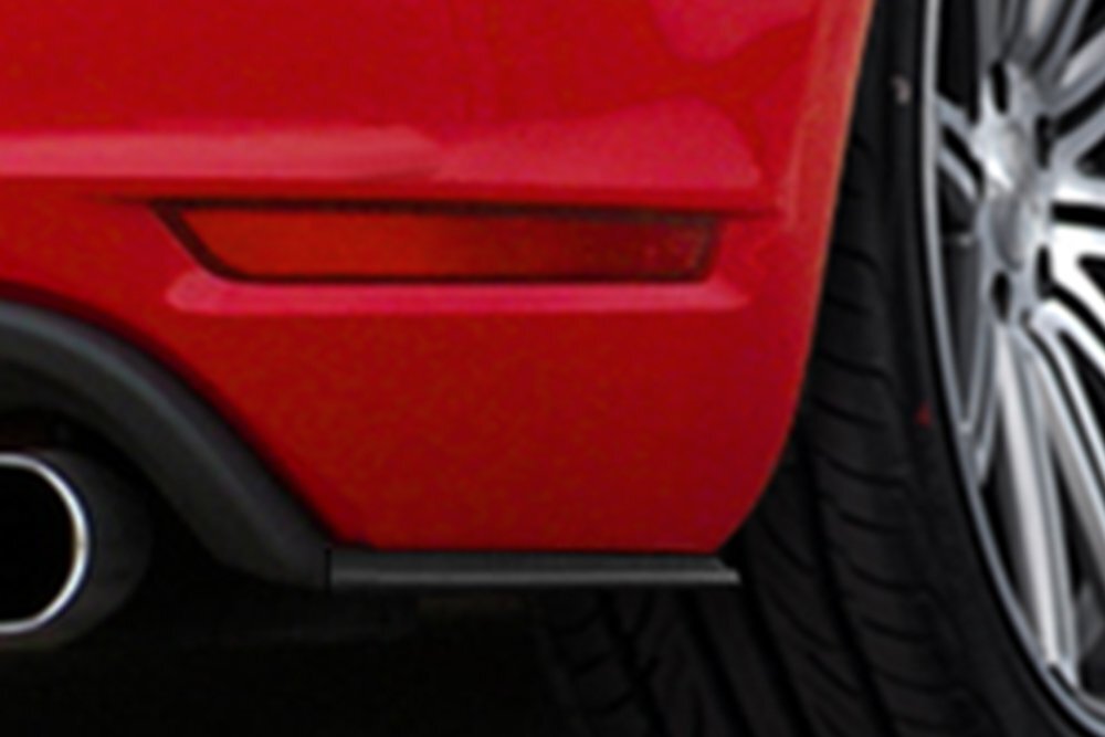Flacher Heckansatz Seitenteile für VW Golf 6 1K, Seriendiffusor, Ingo Noak Tuning, schwarze Kunststoffoptik