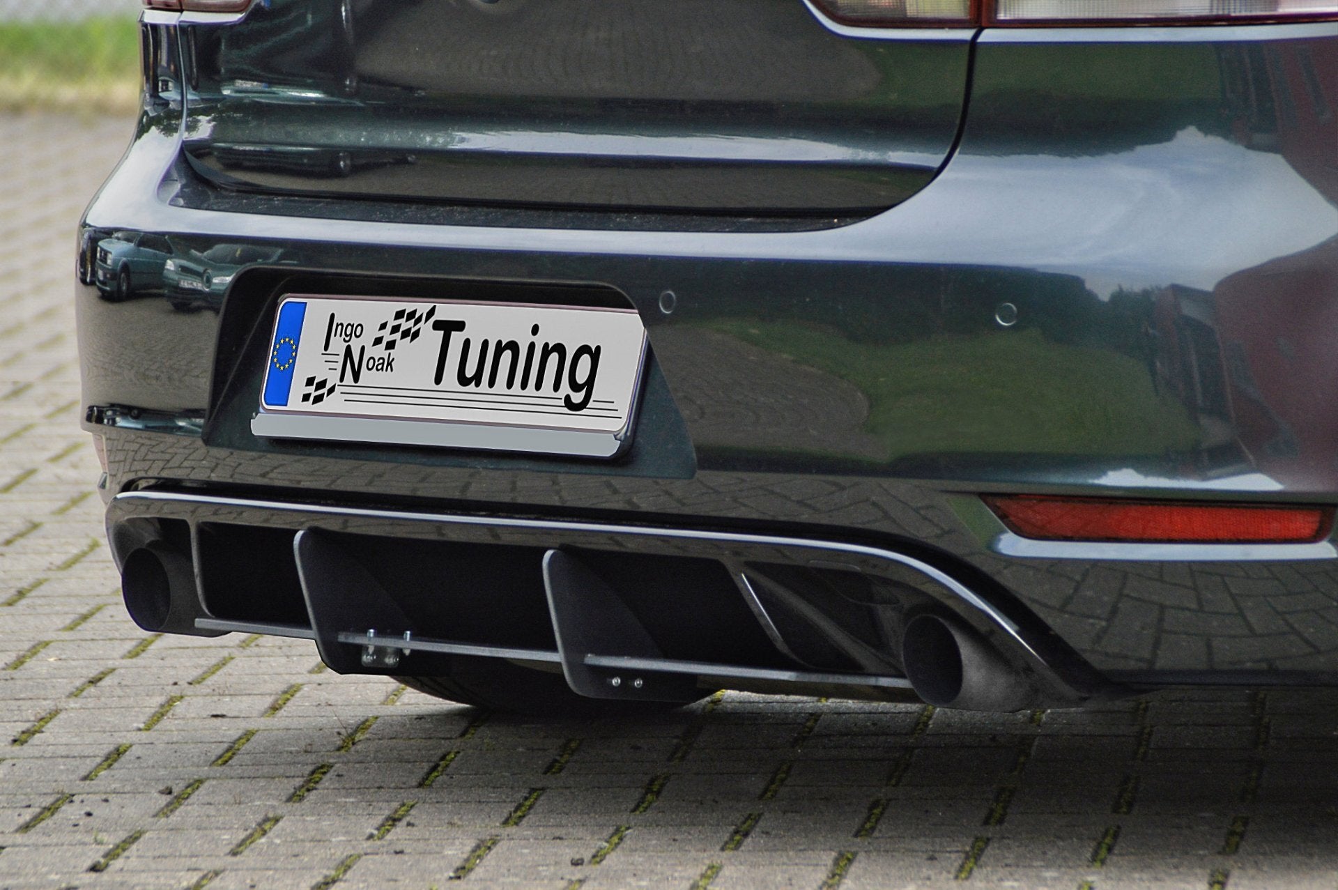 Heckansatz mit Finnen für VW Golf 6 GTI und Edition 35, Ingo Noak Tuning, hochwertige Karosseriepartie, sportliches Design