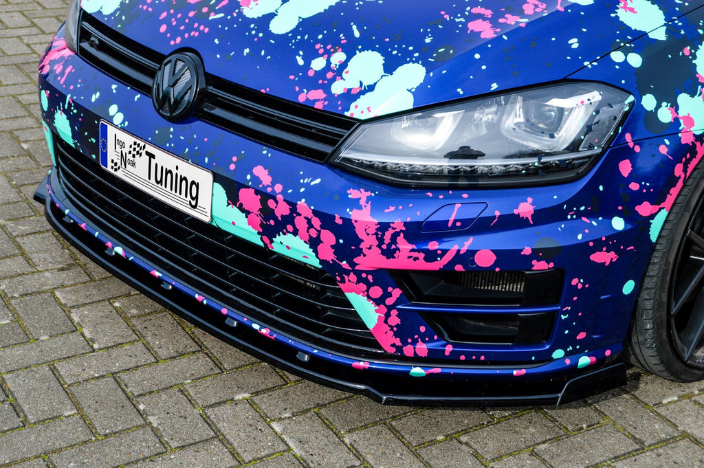 Cup Frontspoilerlippe mit Wing für VW Golf 7 R+ R-Line AU