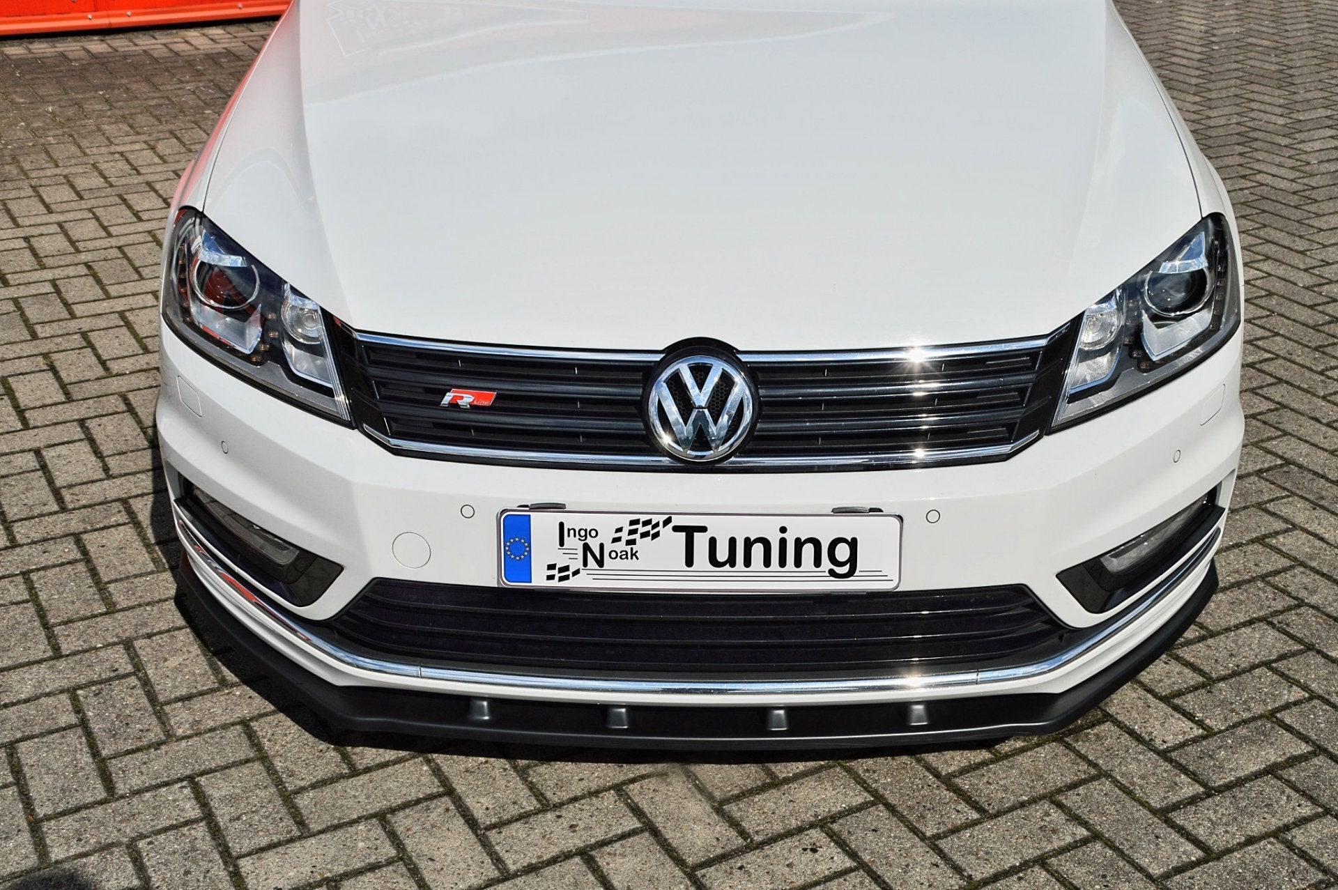 Frontspoilerlippe für VW Passat 3C B7 R-Line, Ingo Noak Tuning, hochwertige Kunststoff-Aerodynamik, passend für Frontstoßstange