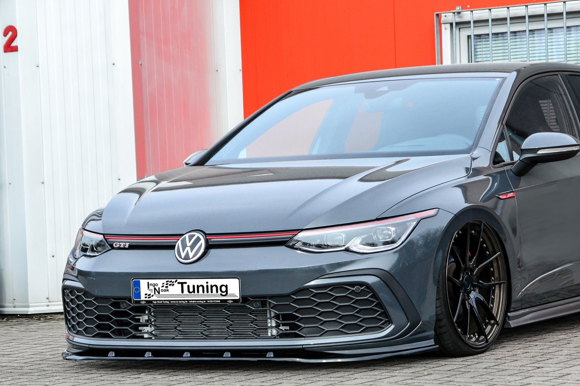 CUP Frontspoilerlippe passend für VW Golf 8 GTI + GTD - Ingo Noak Tuning