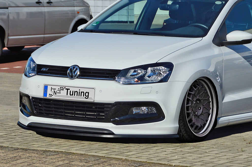 Frontspoilerlippe für VW Polo 5 6R R-Line von Ingo Noak Tuning, zeigt die aerodynamische Design-Details der Lippe