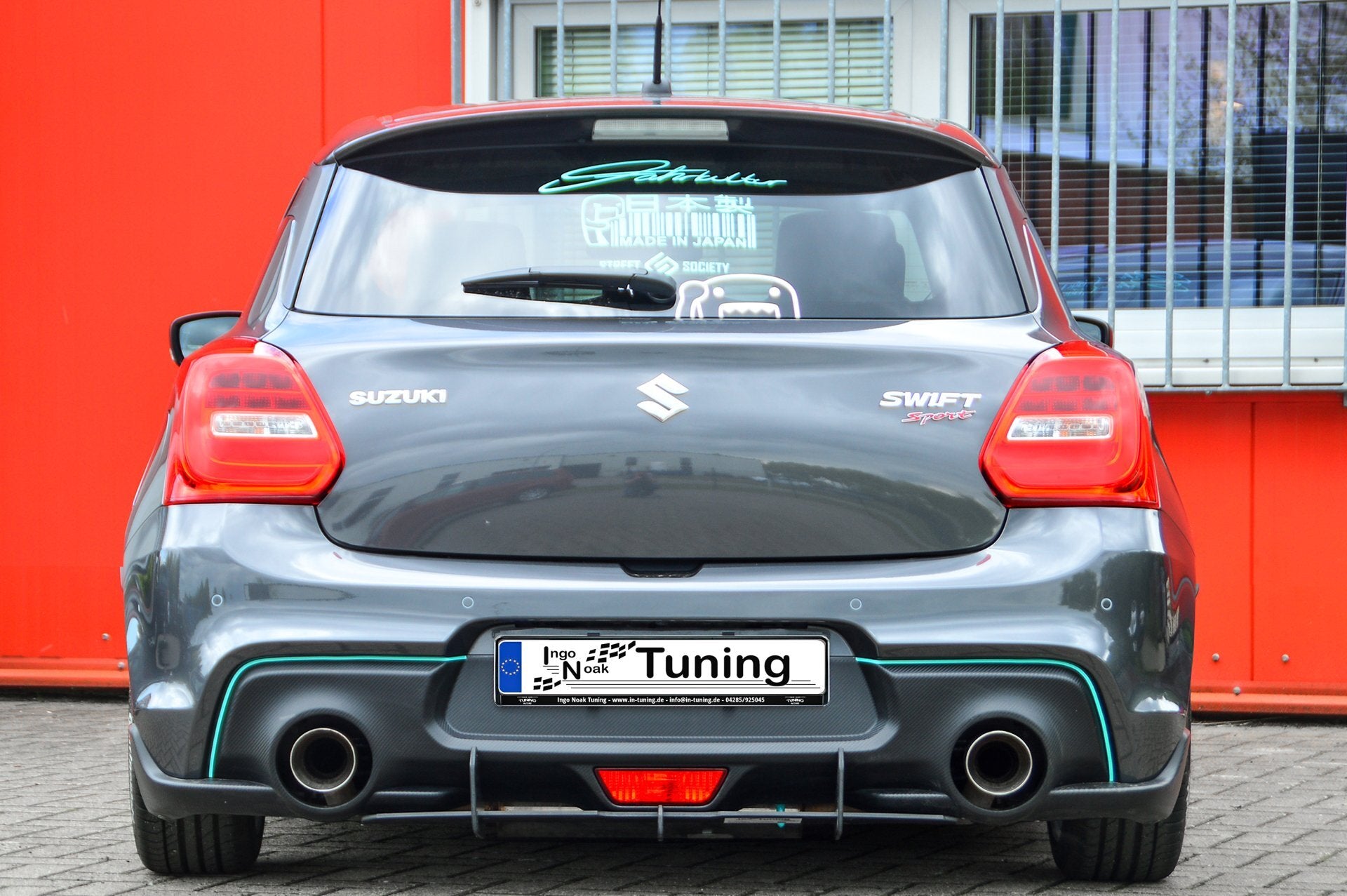 Gefräster Heckansatz mit Finnen für Suzuki Swift Sport RZ/AZ, Ingo Noak Tuning, aus hochwertigem Material, detailreiche Verarbeitung