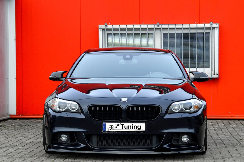 Frontspoilerlippe mit Wing für BMW 5er F10 F11 M-Paket, Ingo Noak Tuning, schwarze Kunststoffoptik, für sportliches Design
