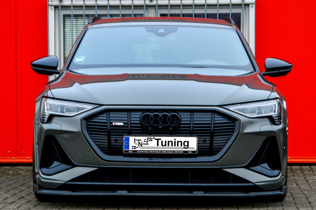 Frontspoilerlippe mit Wing für Audi E-Tron Quattro und Sportback, Ingo Noak Tuning, aerodynamisches Auto-Design