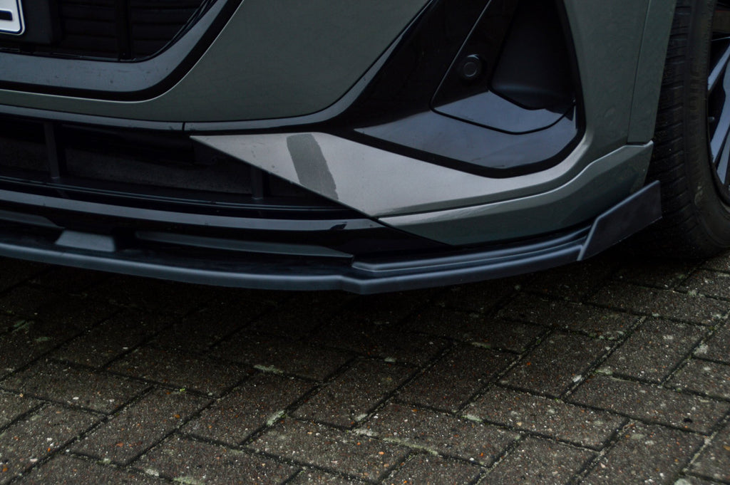 Frontspoilerlippe mit Wing für Audi E-Tron Quattro und Sportback, Ingo Noak Tuning, aerodynamisches Design, schwarze Kunststoffoptik