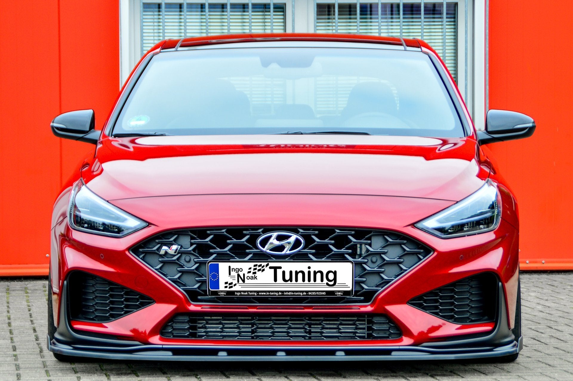 Cup Frontspoilerlippe mit Wing für Hyundai I30 N + N-Line Facelift - Ingo Noak Tuning