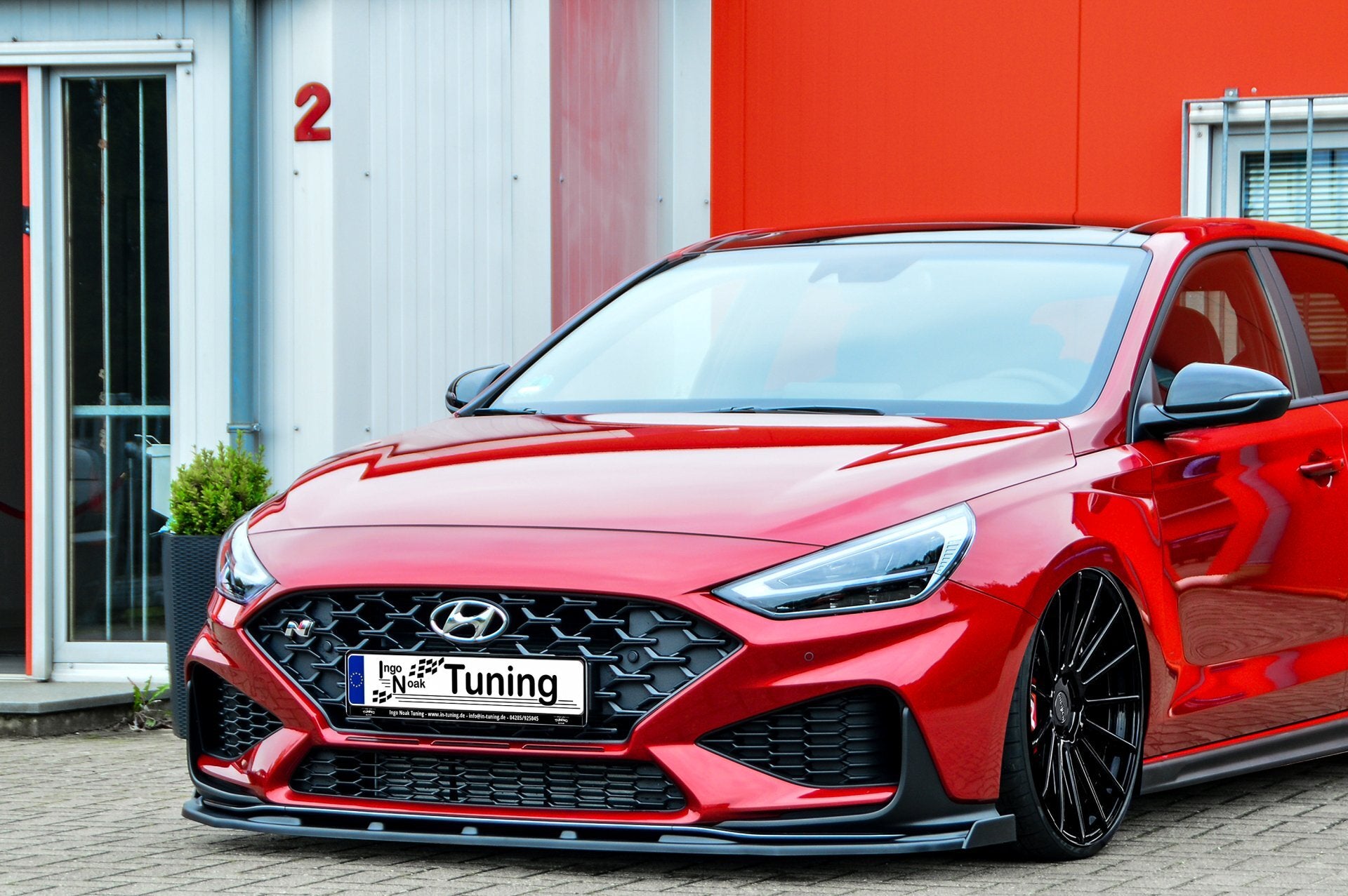Cup Frontspoilerlippe mit Wing für Hyundai I30 N + N-Line Facelift - Ingo Noak Tuning