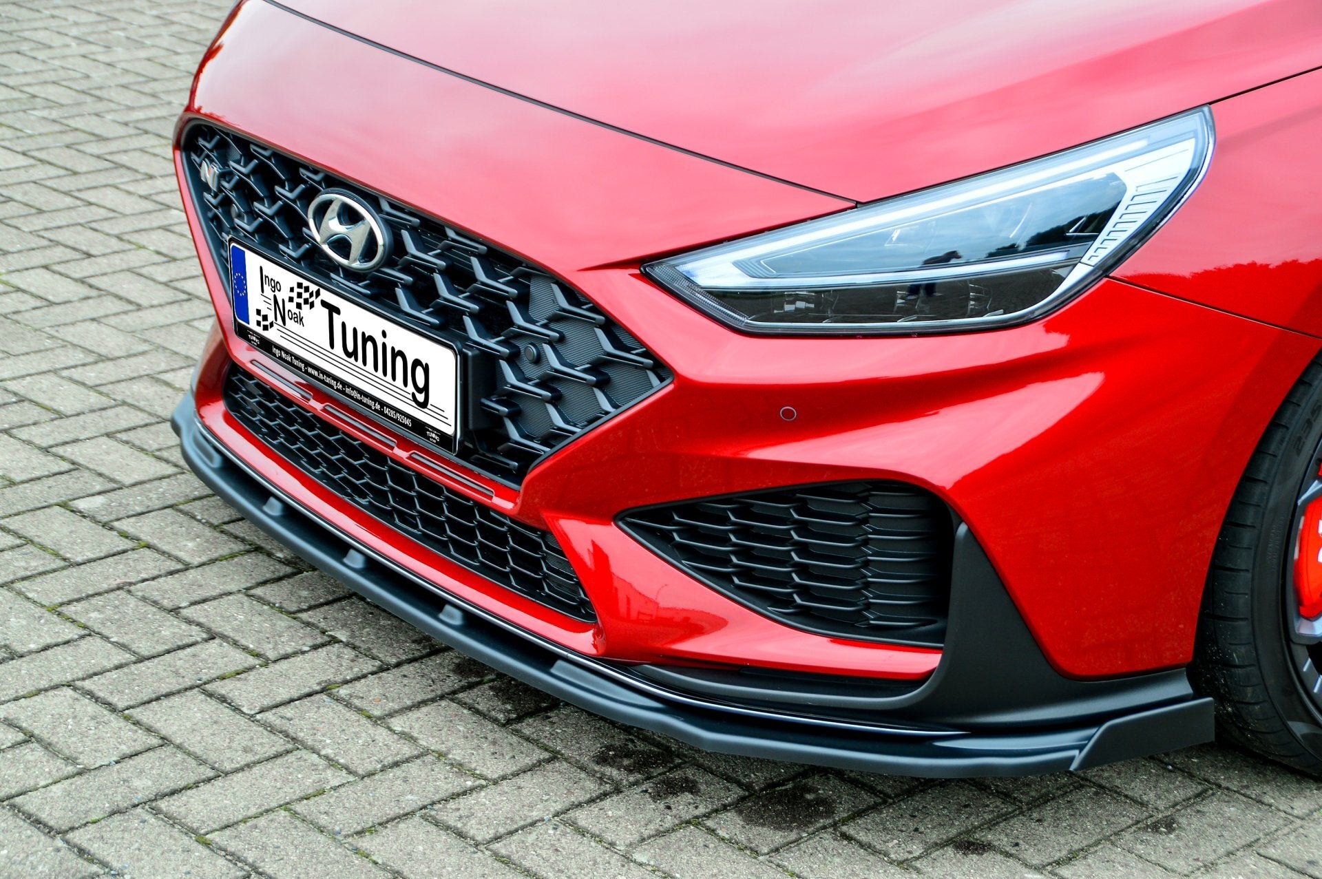 Cup Frontspoilerlippe mit Wing für Hyundai I30 N + N-Line Facelift - Ingo Noak Tuning