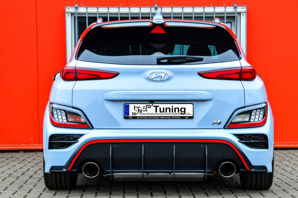 Racing-Heckansatz für Hyundai Kona N ab 2020, schwarz, aus hochwertigem Kunststoff, passend für sportliches Design.