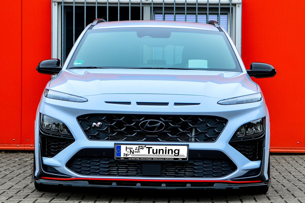 Frontspoilerlippe mit Wing für Hyundai Kona N und N-Line ab 2020, Ingo Noak Tuning, aerodynamisches Fahrzeug-Upgrade
