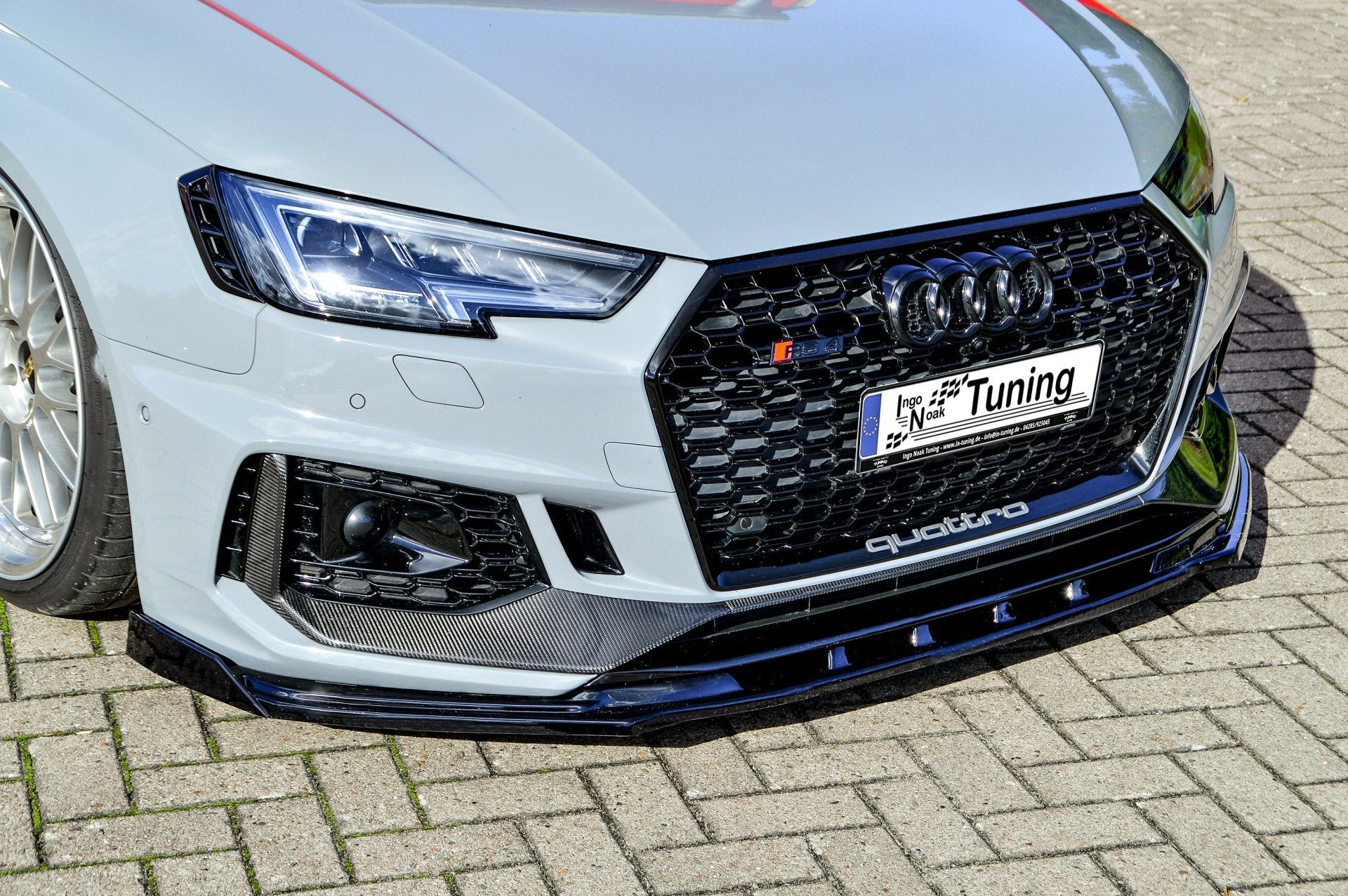 Cup Frontspoilerlippe mit Wing für Audi RS4 B9 Bj. 2015-2020
