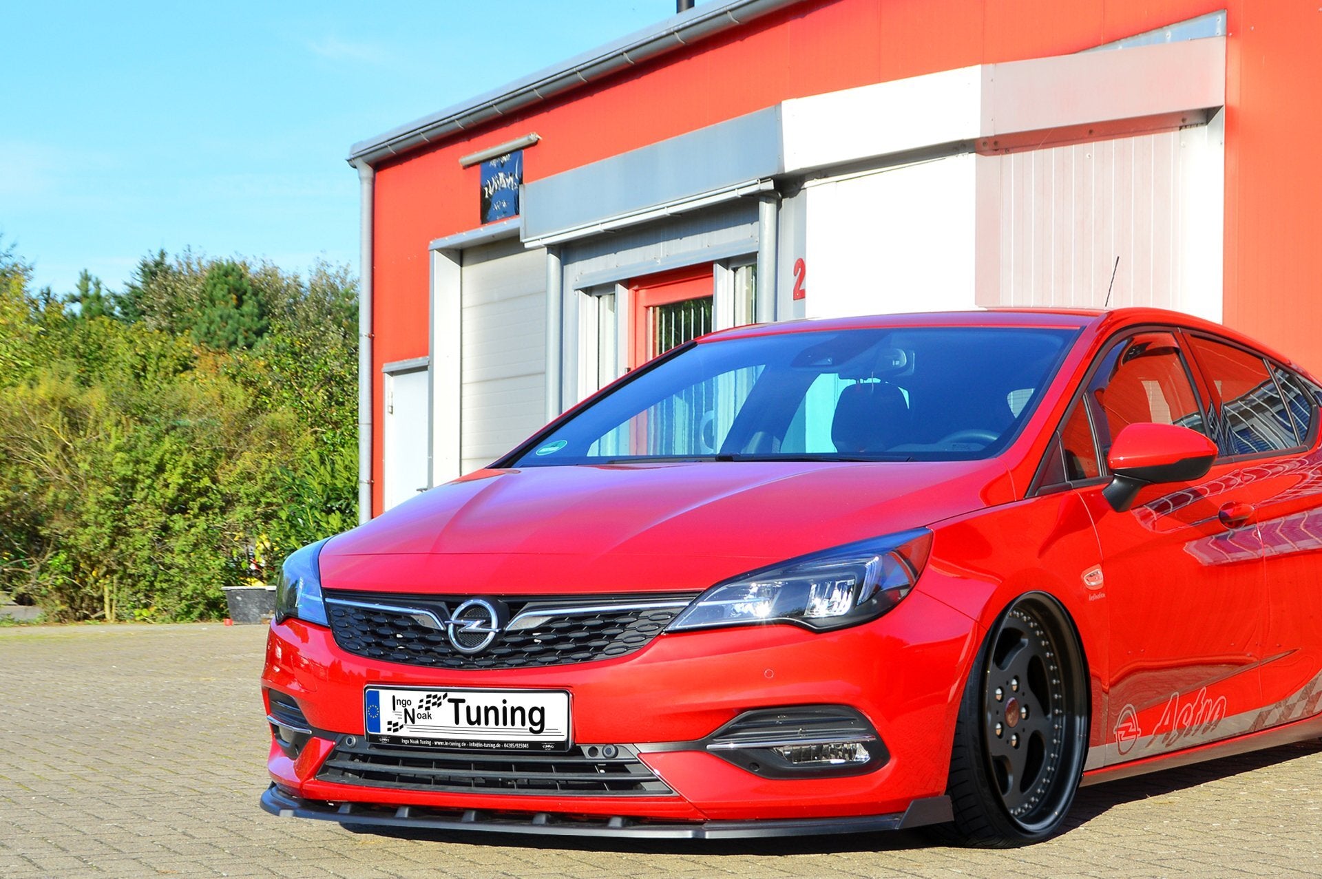 Cup Frontspoilerlippe mit Wing  für Opel Astra K 5 türer + Sportstourer