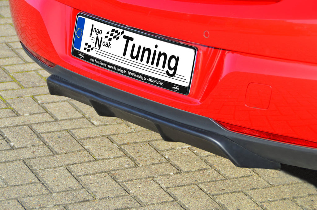 ABS-Heckdiffusor für Opel Astra K Facelift 5-Türer, schwarz, aus robustem Kunststoff, von Ingo Noak Tuning.