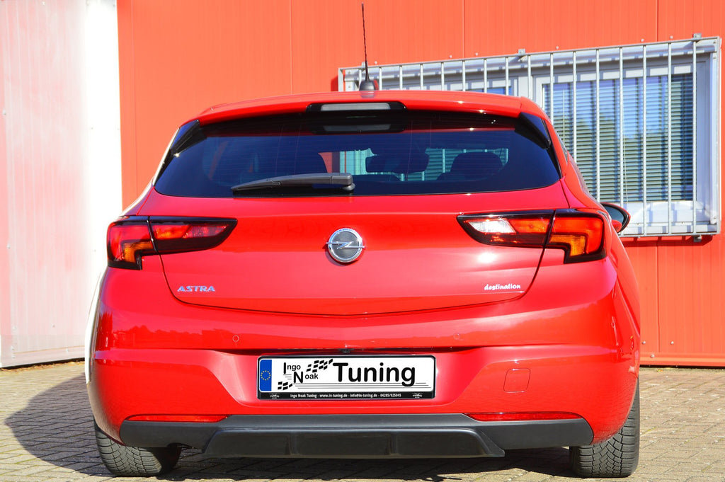 Heckdiffusor aus ABS für Opel Astra K Facelift 5-Türer, schwarz, mit aerodynamischem Design, von Ingo Noak Tuning