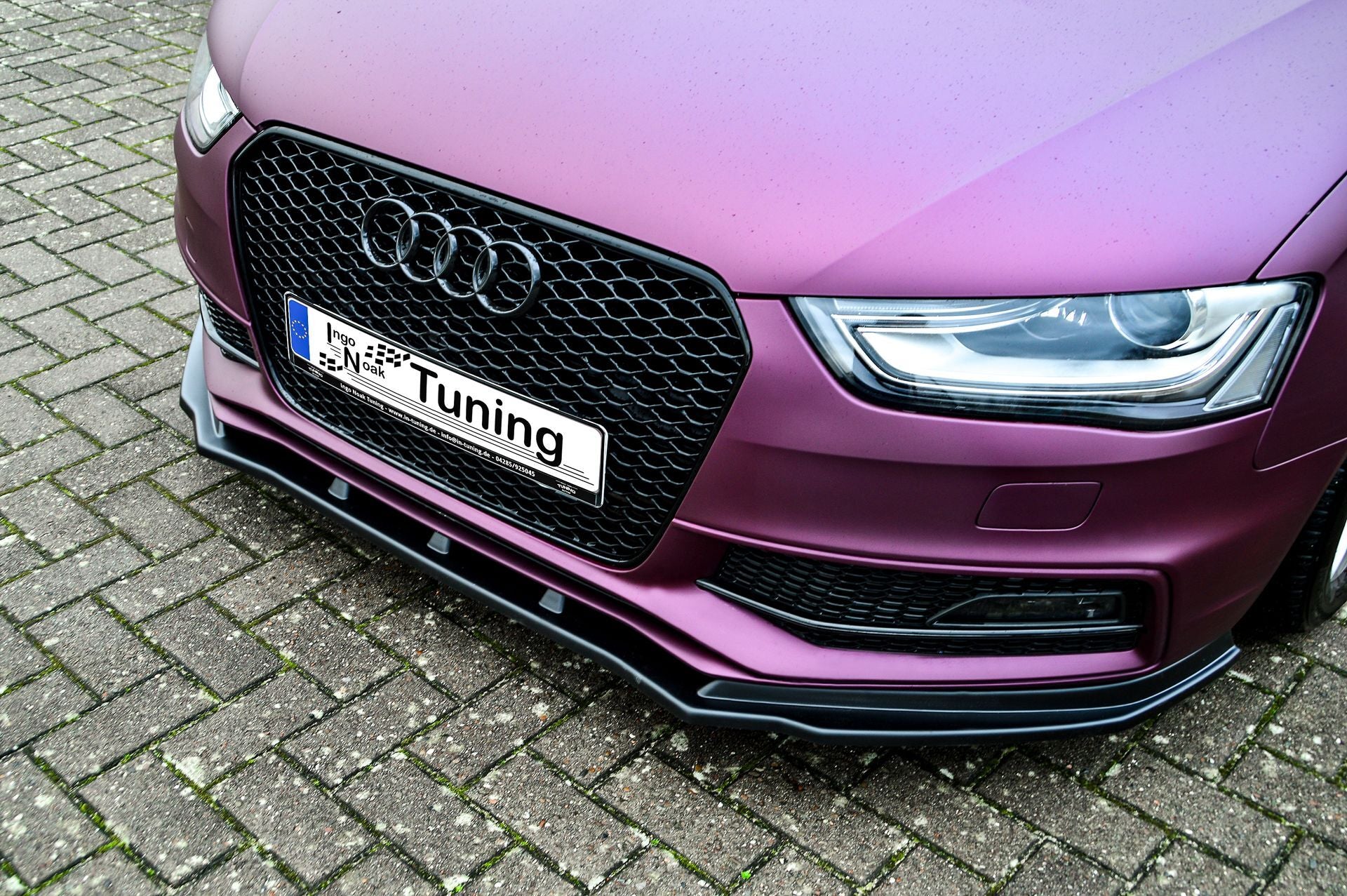 Cup Frontspoilerlippe V2 für Audi A4+ S4 B8 Facelift S-Line Bj. 2011-2015