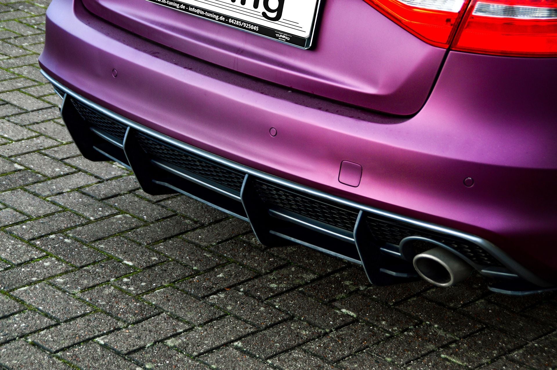 Gefräster Heckansatz aus ABS für Audi A4 + S4 B8 Facelift