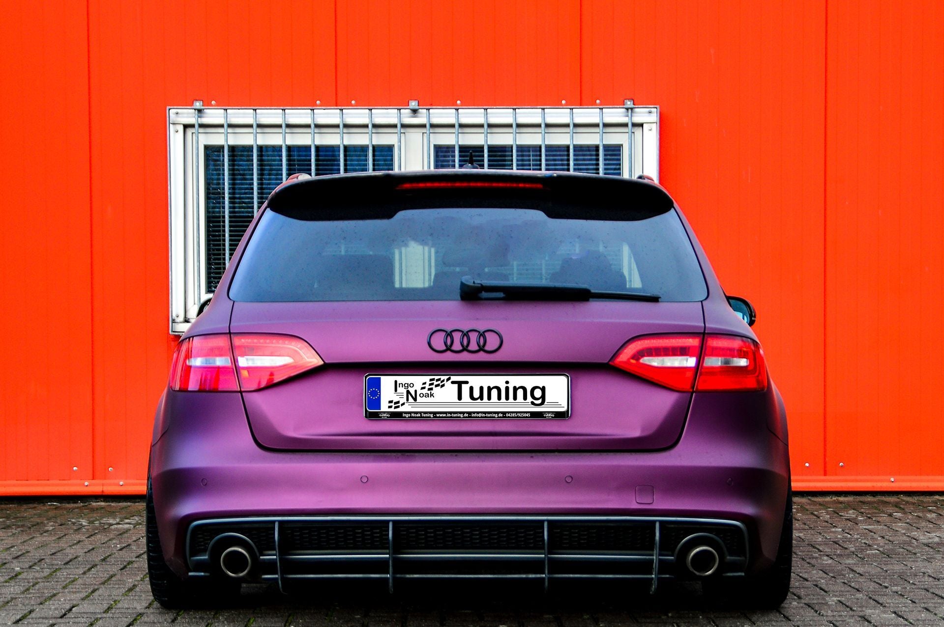 Gefräster Heckansatz aus ABS für Audi A4 + S4 B8 Facelift