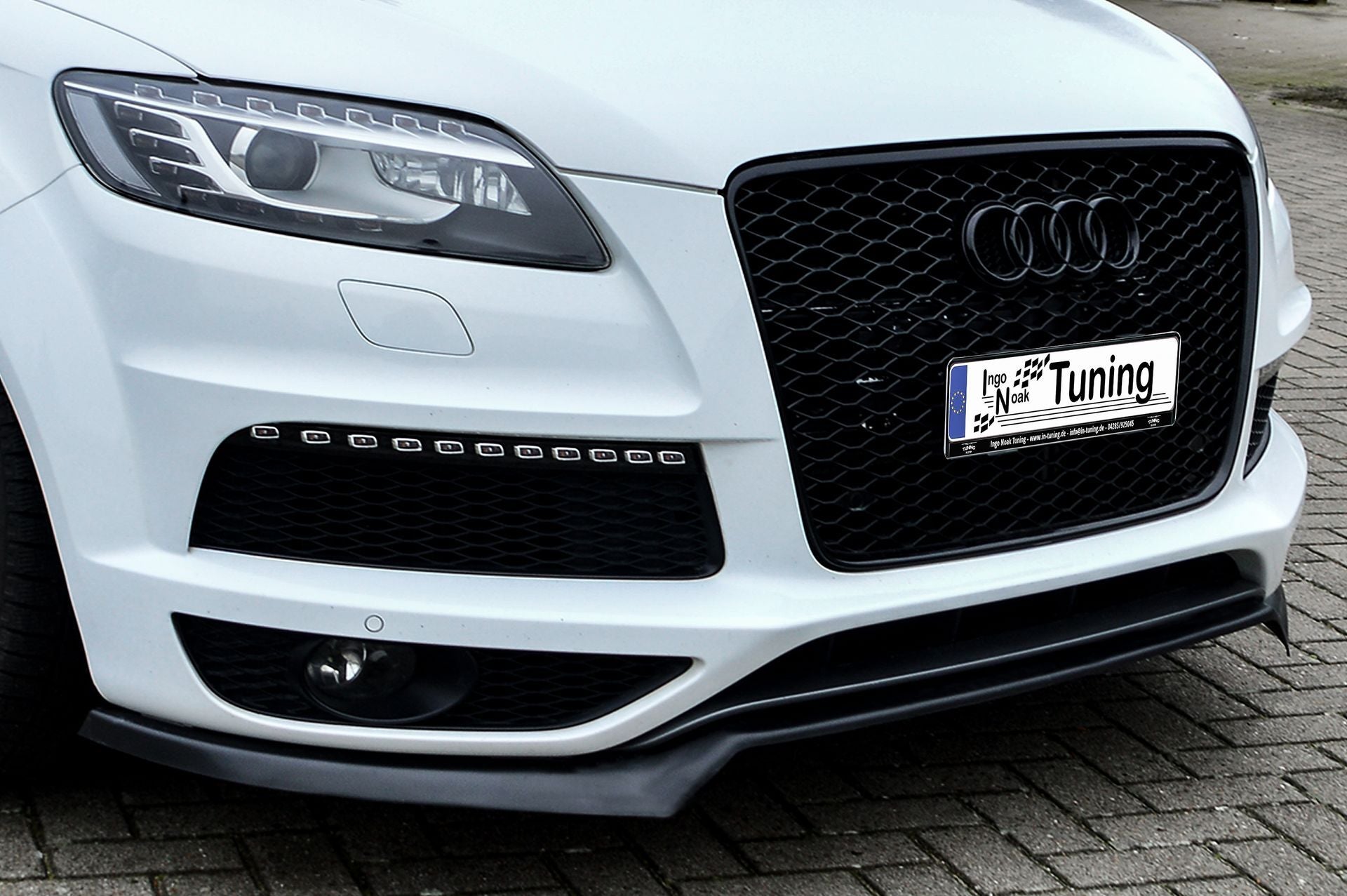 Cup Frontspoilerlippe für Audi Q7 4L mit S-Line aus ABS