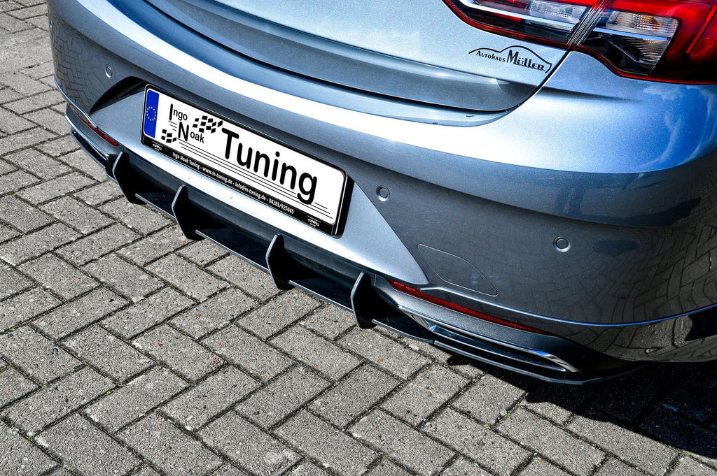 Heckansatz für Opel Insignia B Grand Sport OPC Line ab 2021, Ingo Noak Tuning, aus schwarzem Kunststoff, detailreiche Passform