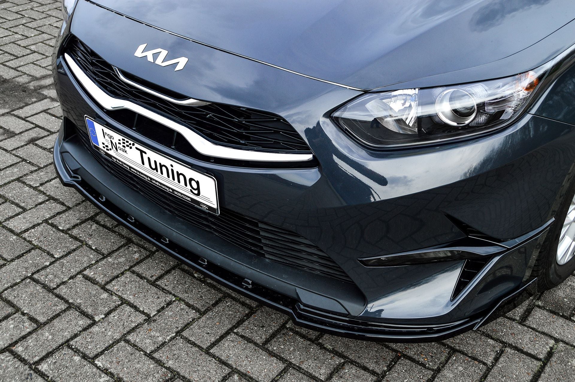 Vordere Spoilerlippe mit Wings für Kia Ceed CD ab 2021, Ingo Noak Tuning, aus Kunststoff, sportliches Design
