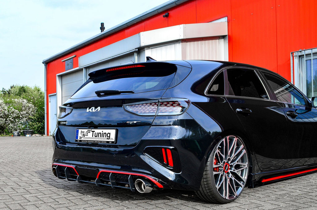 Heckdiffusor für Kia Ceed GT CD Facelift ab 2021, Ingo Noak Tuning, aus hochwertigem Material, zeigt das Diffusor-Design.