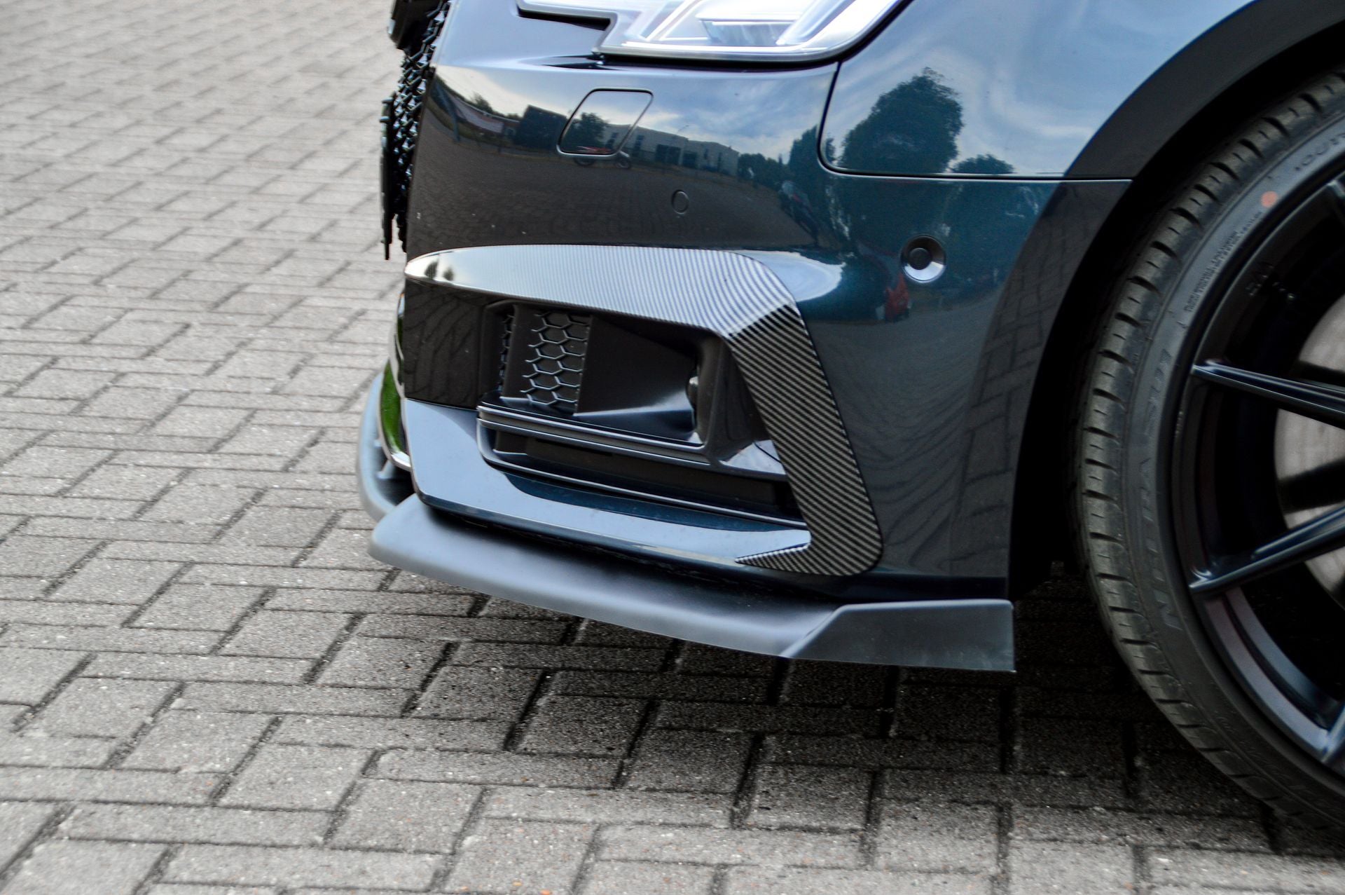 Cup Frontspoilerlippe V2 mit Wings  für Audi A4 S-Line + S4 B9