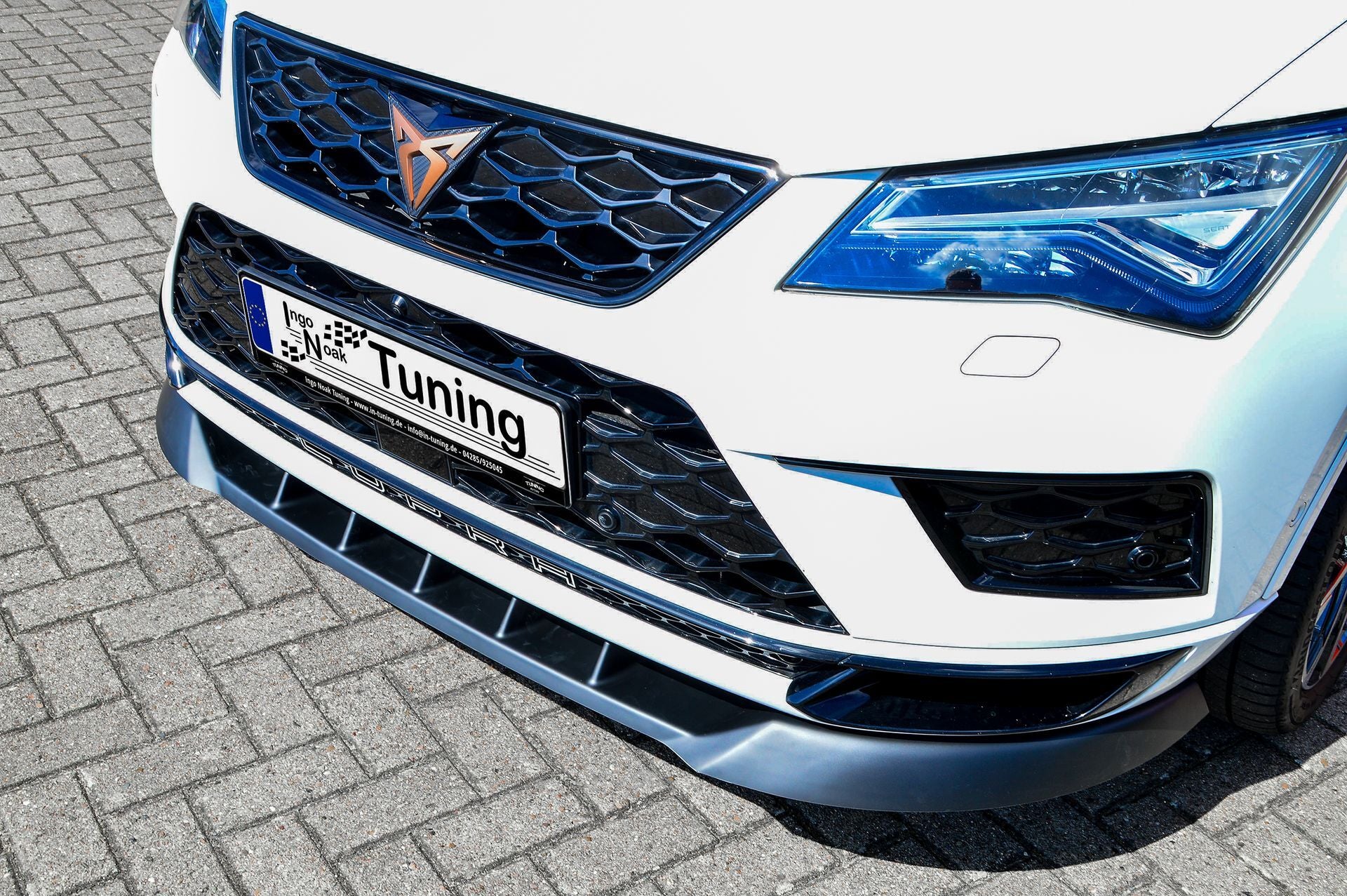 Frontspoilerlippe für Cupra Ateca 5FP, Ingo Noak Tuning, Fahrzeugfront, sportliches Design, für Bj. 2018-2020
