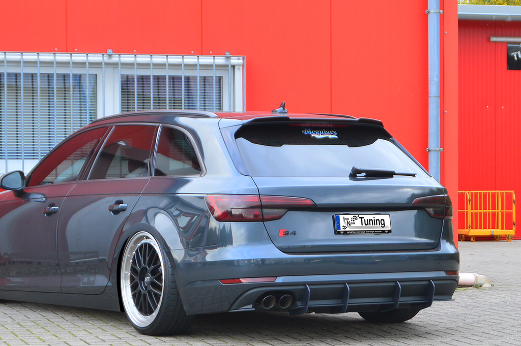 Gefräster Heckansatz aus ABS für Audi A4 B9 Avant Vorfacelift