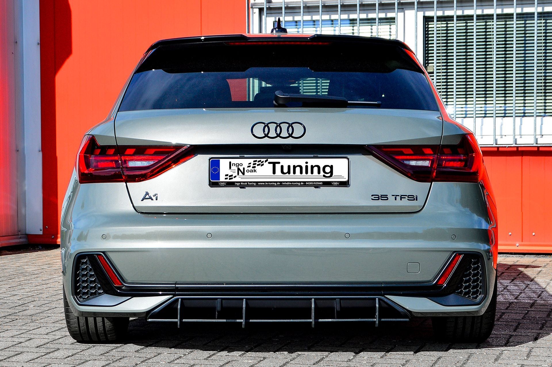 Gefräster Heckansatz ohne Endrohr für Audi A1 GB Sportback S-Line