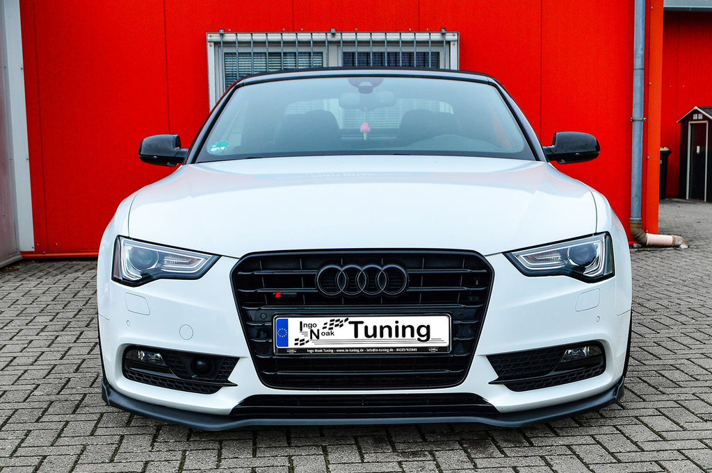Frontspoilerlippe mit Wings für Audi A5 B8 Facelift 2011-2016, in Wagenfarbe. Ingo Noak Tuning, sportliches Fahrzeug-Design.