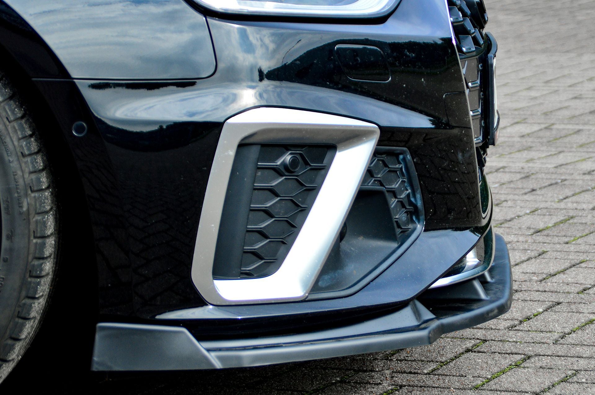 Cup Frontspoilerlippe mit Wings für Audi A4 S-Line + S4 B9 Facelift