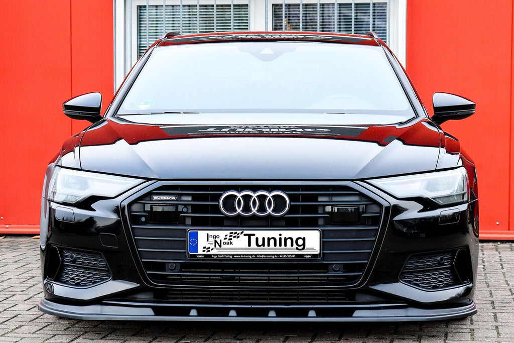 Frontspoilerlippe für Audi A6 4K C8 ab 2018-2023, Ingo Noak Tuning, zeigt die aerodynamische Autoverkleidung.